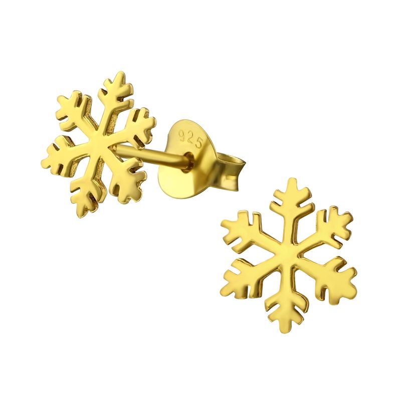 GENERICO - Aros mujer plata Copo de nieve.