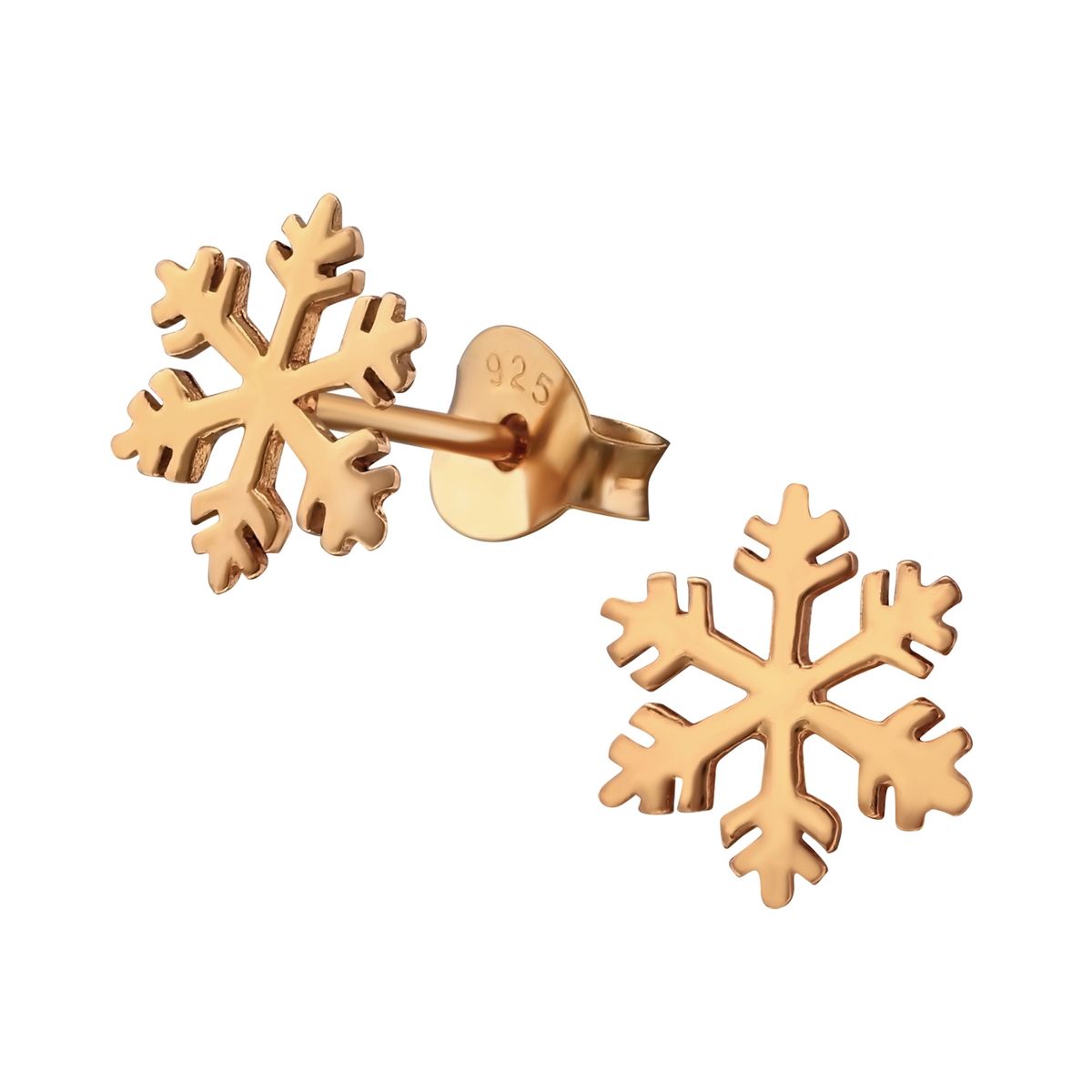 GENERICO - Aros mujer plata Copo de nieve