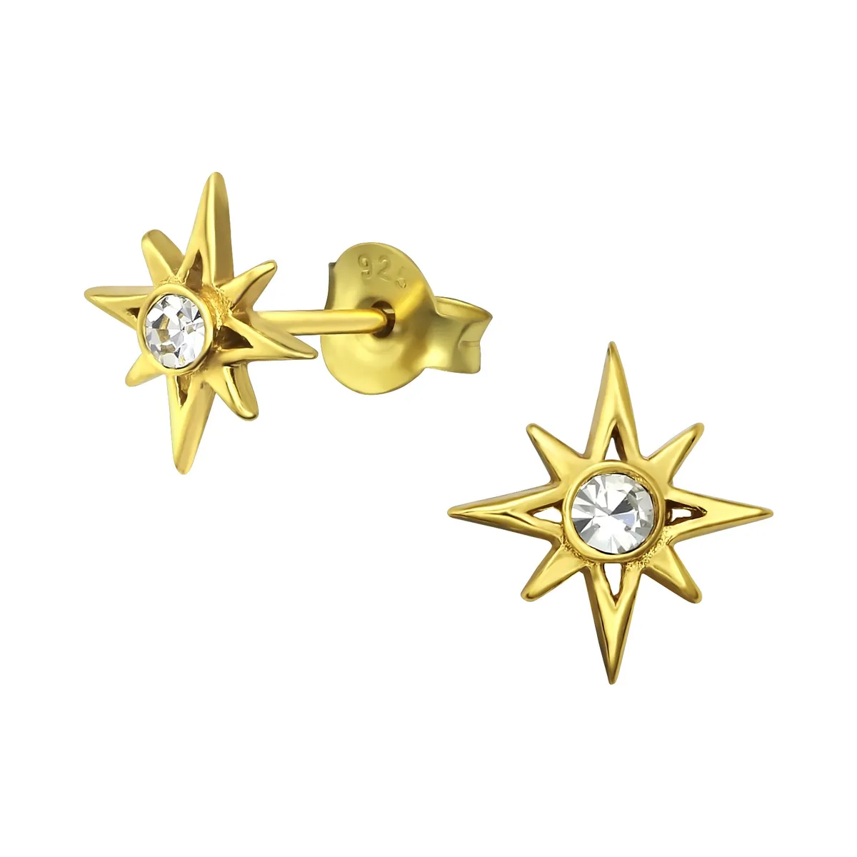 GENERICO - Aros mujer plata Estrella