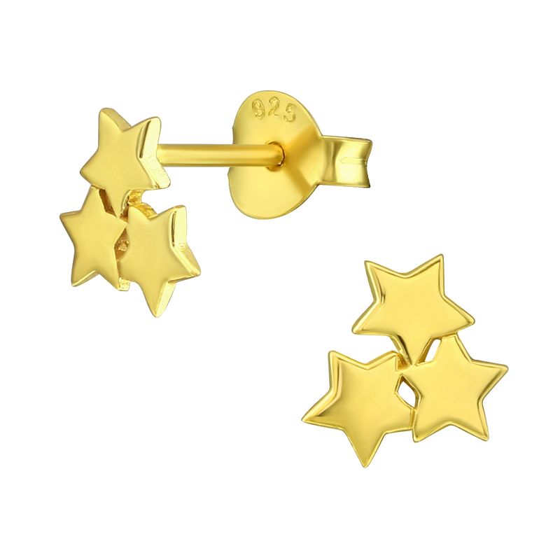 GENERICO - Aros mujer plata Estrellas