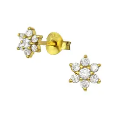 GENERICO - Aros mujer plata Flor