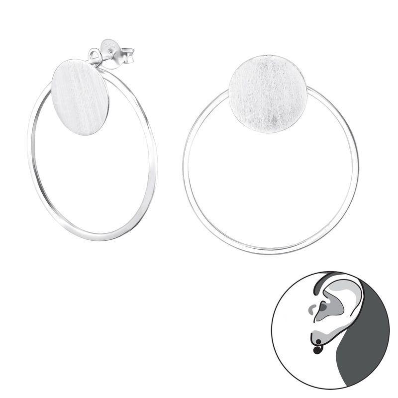 GENERICO - Aros mujer plata Aros dobles