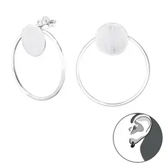 GENERICO - Aros mujer plata Aros dobles