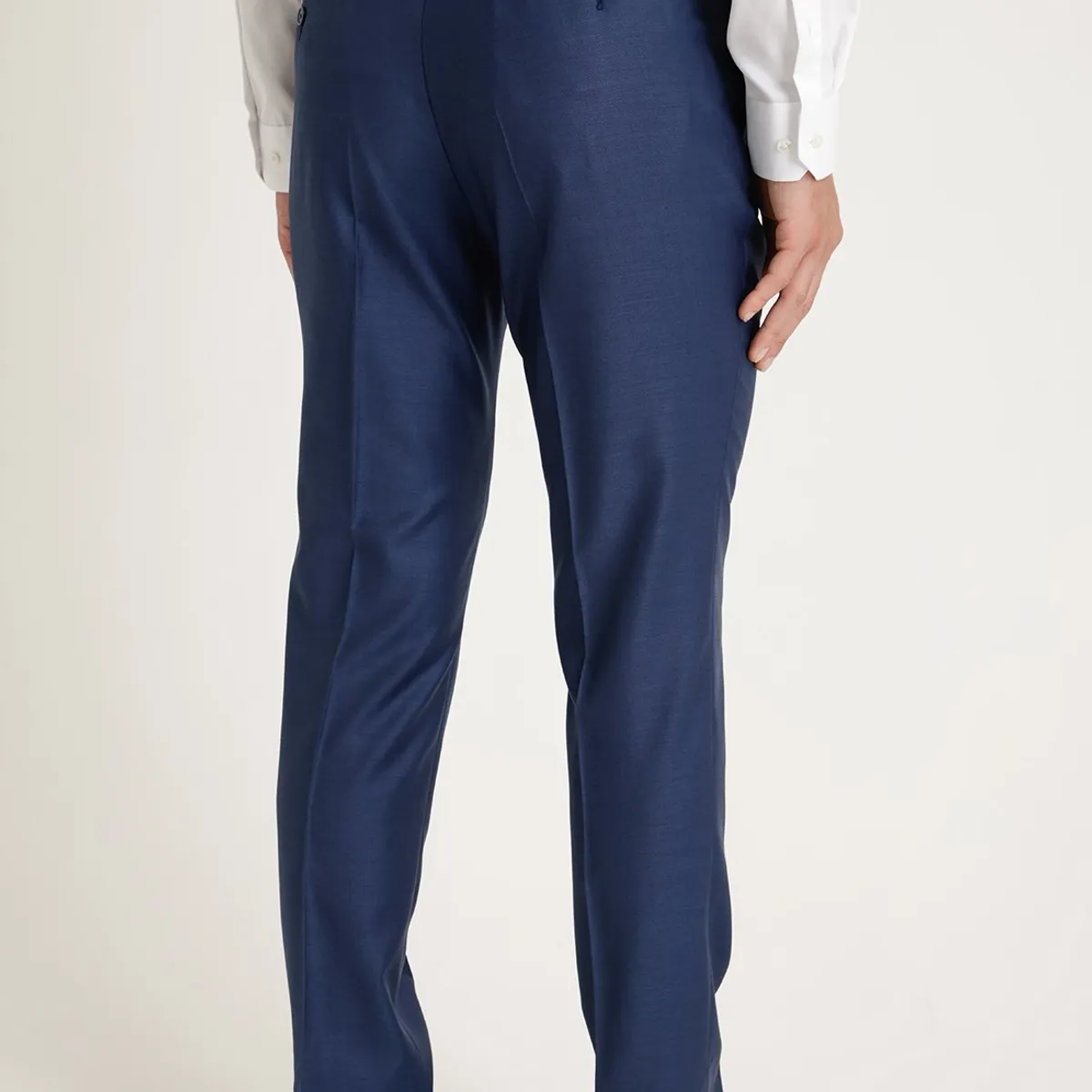 PERRY ELLIS - Pantalón Formal Liso Azul