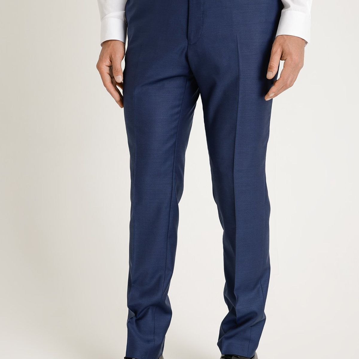 PERRY ELLIS - Pantalón Formal Liso Azul