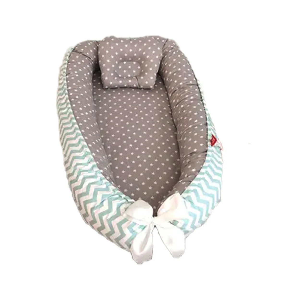 BABYLUNA - Cama Cojín Nido Colecho Con Almohada De Algodón Reforzada