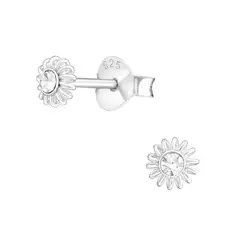 GENERICO - Aros mujer plata Mini flor