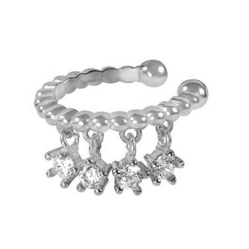 GENERICO - Aro Cuff izquierdo Mujer Plata 925