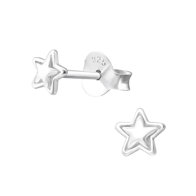 GENERICO - Aros mujer plata Mini estrella