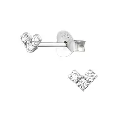 GENERICO - Aros mujer plata Mini corazón