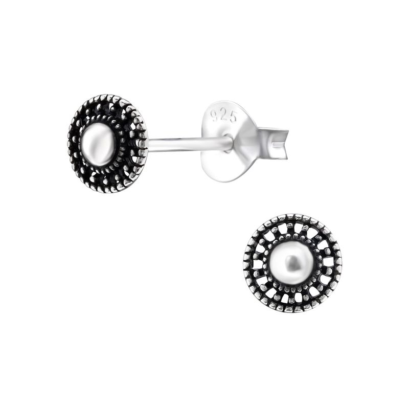 GENERICO - Aros mujer plata Mini circulo