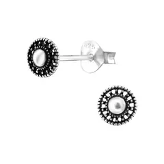 GENERICO - Aros mujer plata Mini circulo