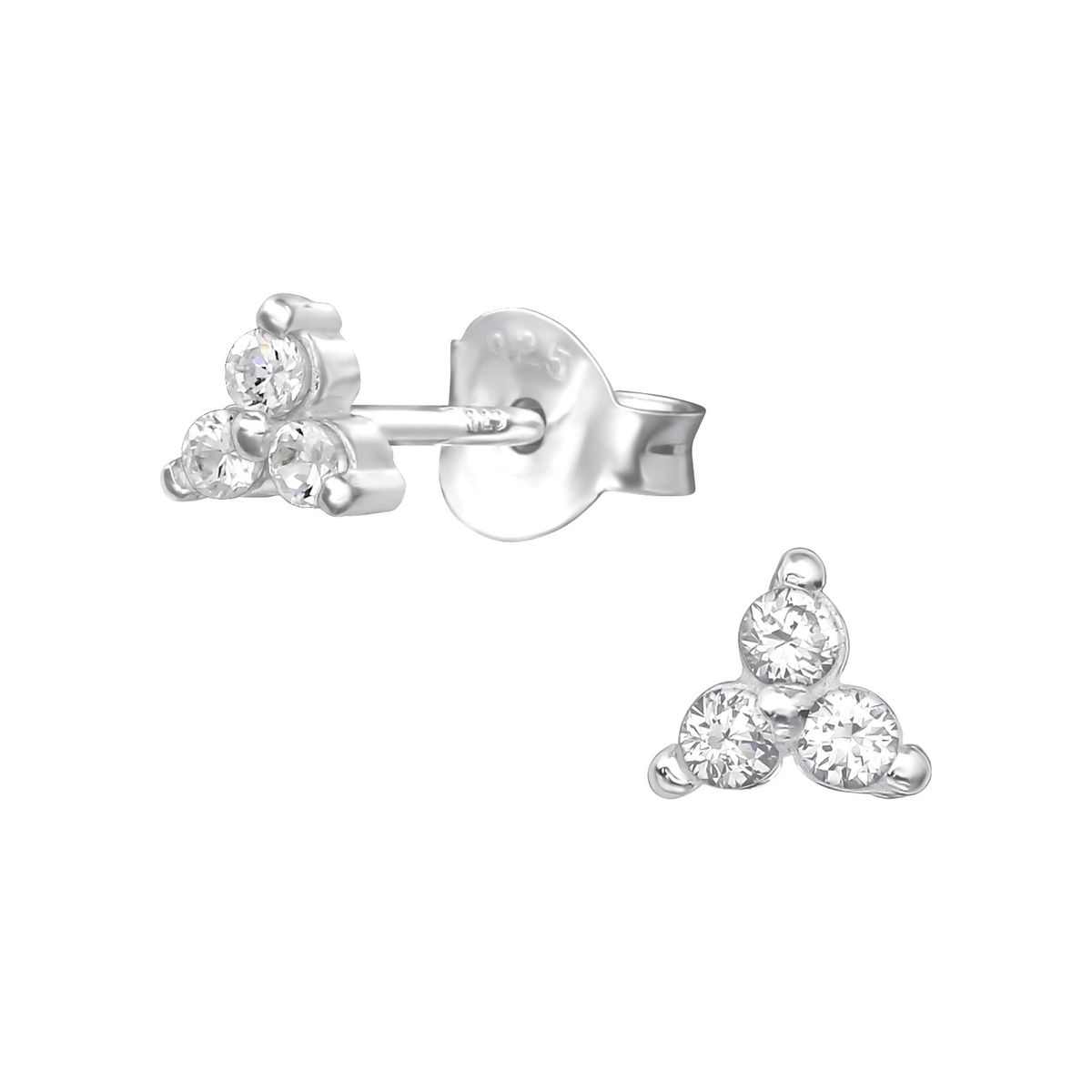 GENERICO - Aros mujer plata Mini triángulo