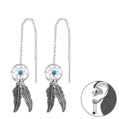GENERICO - Aros mujer plata Atrapa sueños
