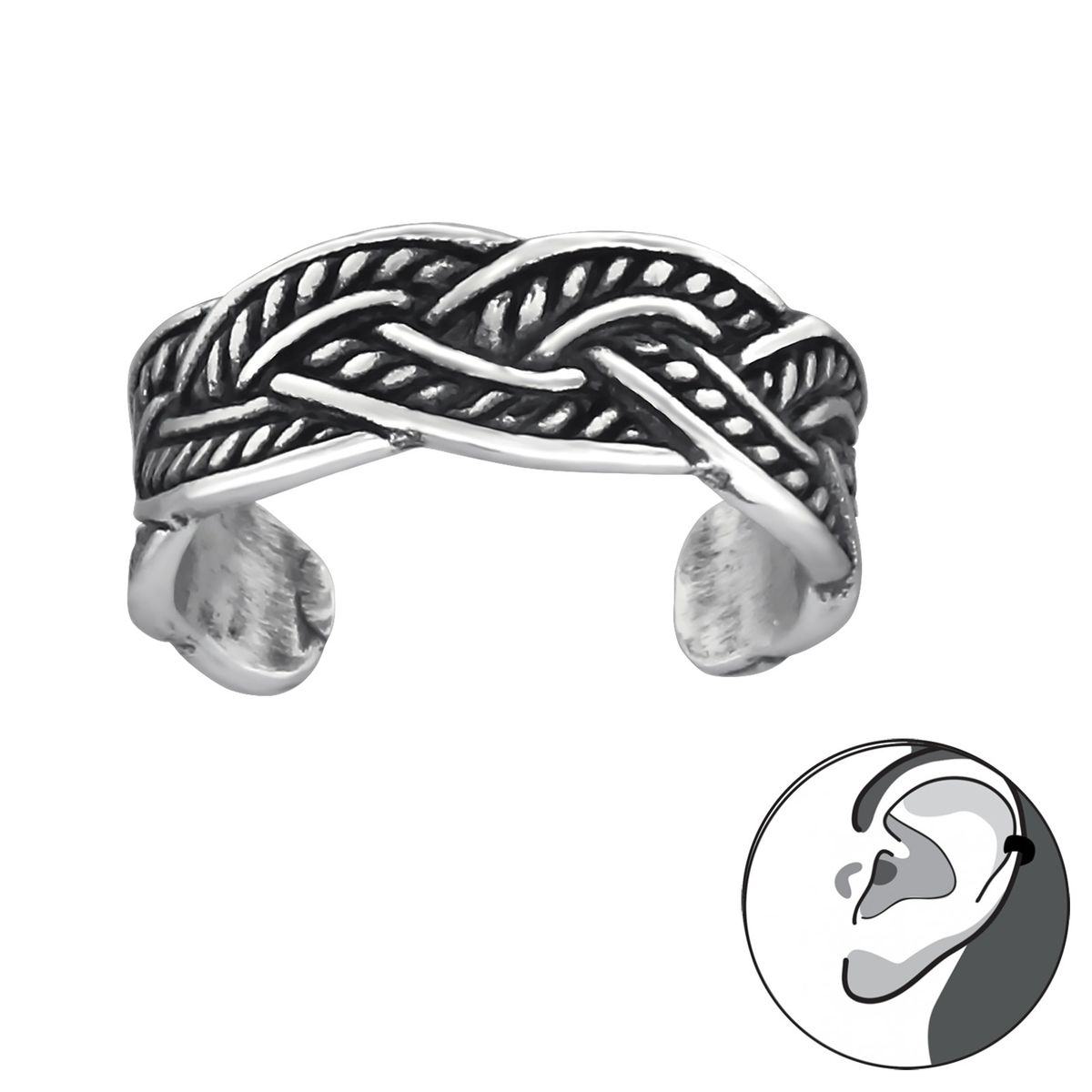 GENERICO - Aro Cuff Mujer Plata 925