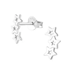 GENERICO - Aros mujer plata Estrellas