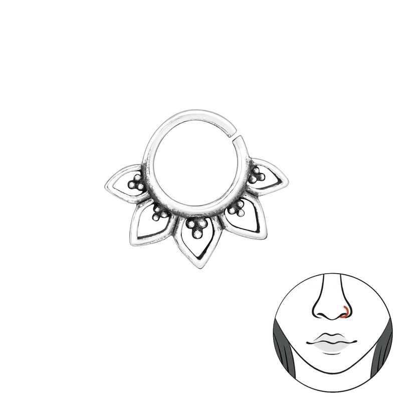 GENERICO - Aros mujer plata Argolla nariz