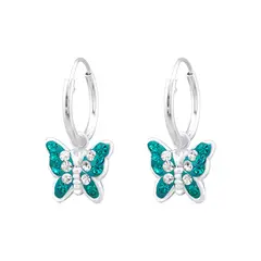 GENERICO - Aros Argollas mariposas calipso para niña y mujer