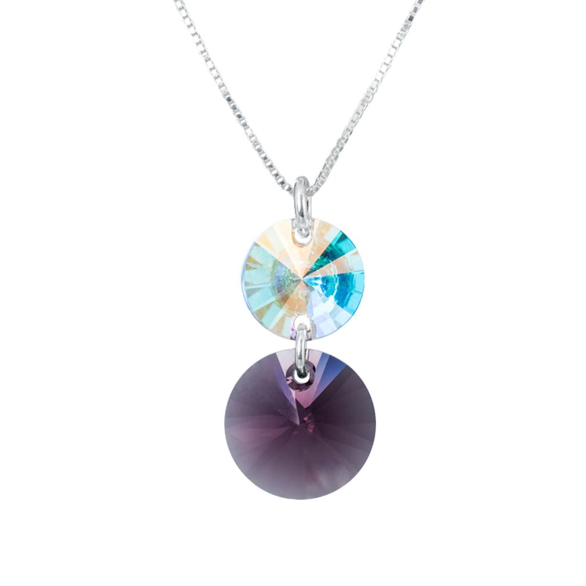 JOYAS MONTERO - Collar Lourdes Plata 925 creado con cristales de Swarovski® Amethyst