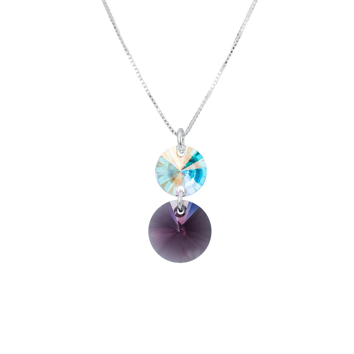 JOYAS MONTERO - Collar Lourdes Plata 925 creado con cristales de Swarovski® Amethyst