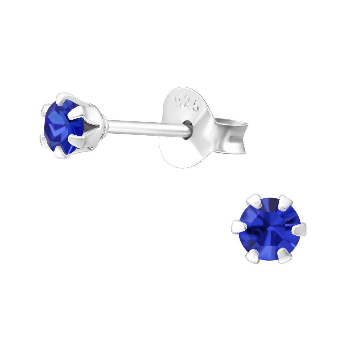 GENERICO - Aros mujer plata Azul
