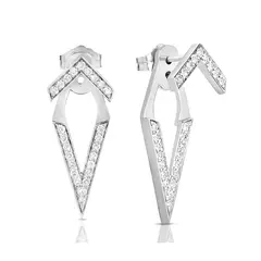 GENERICO - Aros mujer plata Aros dobles