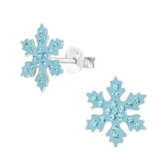 GENERICO - Aros mujer plata Copo de nieve