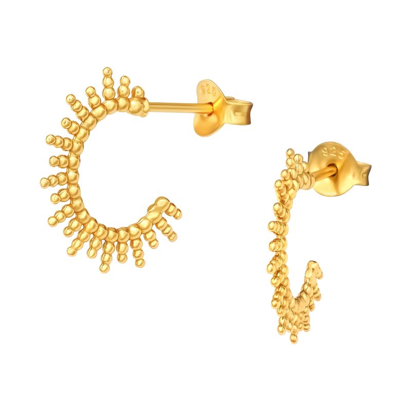 GENERICO - Aros mujer plata Semi argollas