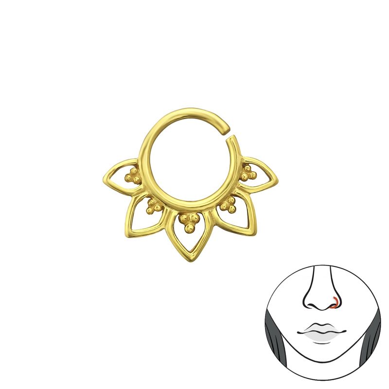 GENERICO - Aros mujer plata Argolla nariz
