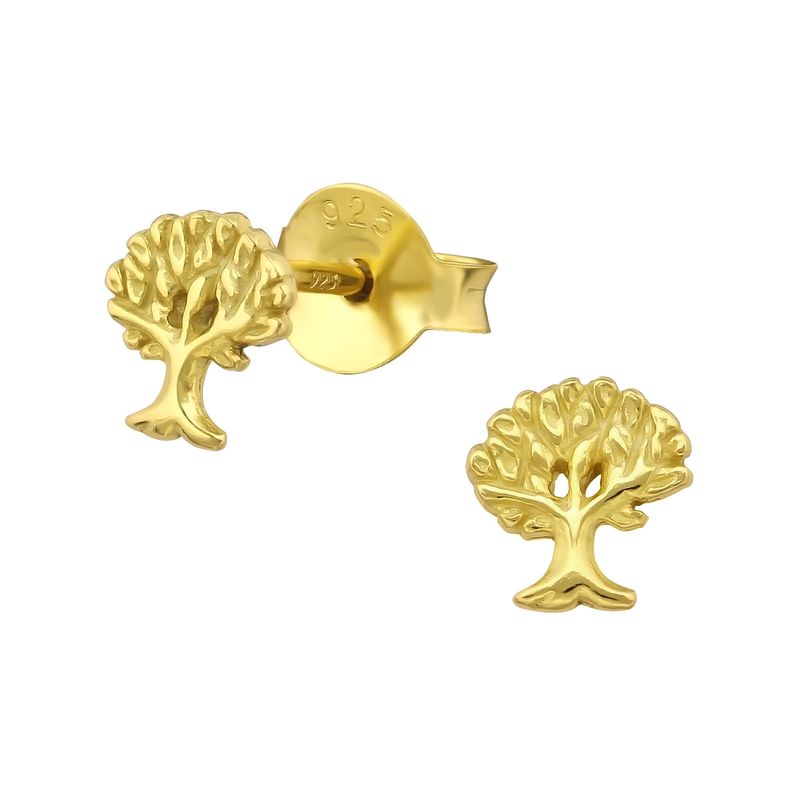 GENERICO - Aros mujer plata Mini árbol