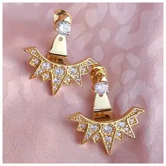 GENERICO - Aros mujer plata Aros dobles