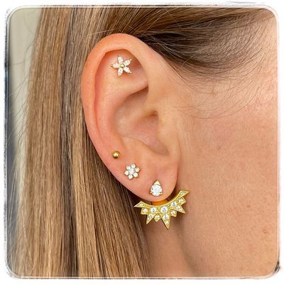 Imagen 2 del producto Aros mujer plata Aros dobles