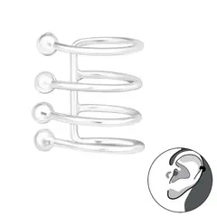 GENERICO - Aro Cuff Mujer Plata 925