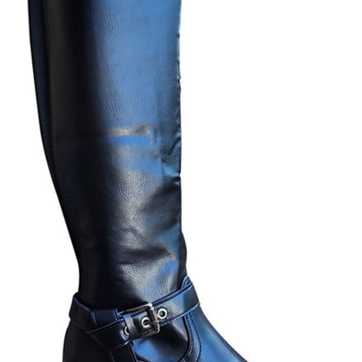 GENERICO - Botas Largas De Cuero PU Bucaneras Mujer Casual Negro - 7132