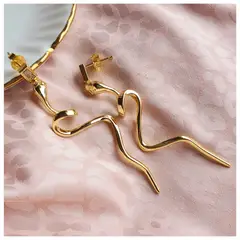 GENERICO - Aros mujer plata Aros serpiente