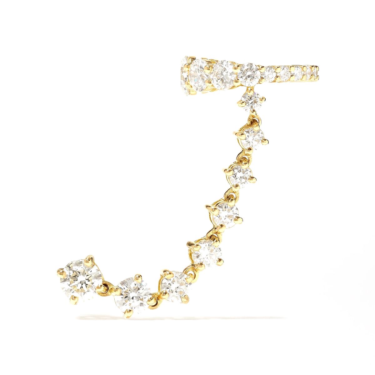 GENERICO - Aro con argolla a presión circones para oreja izquierda Plata 925