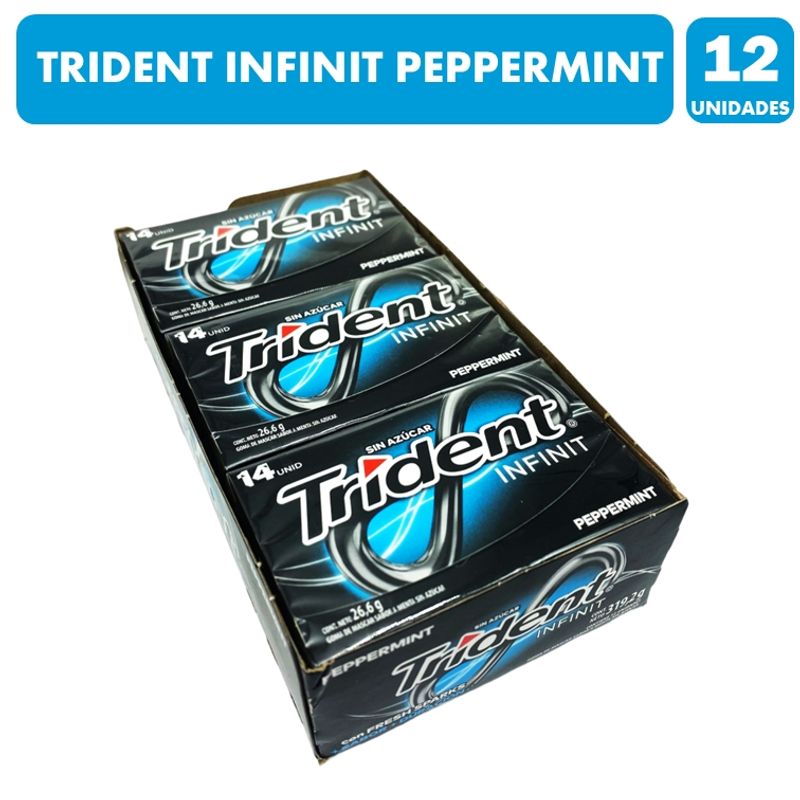 TRIDENT - Trident Infinit Livemint Dentyne Celeste (Caja Con 12 Uni)
