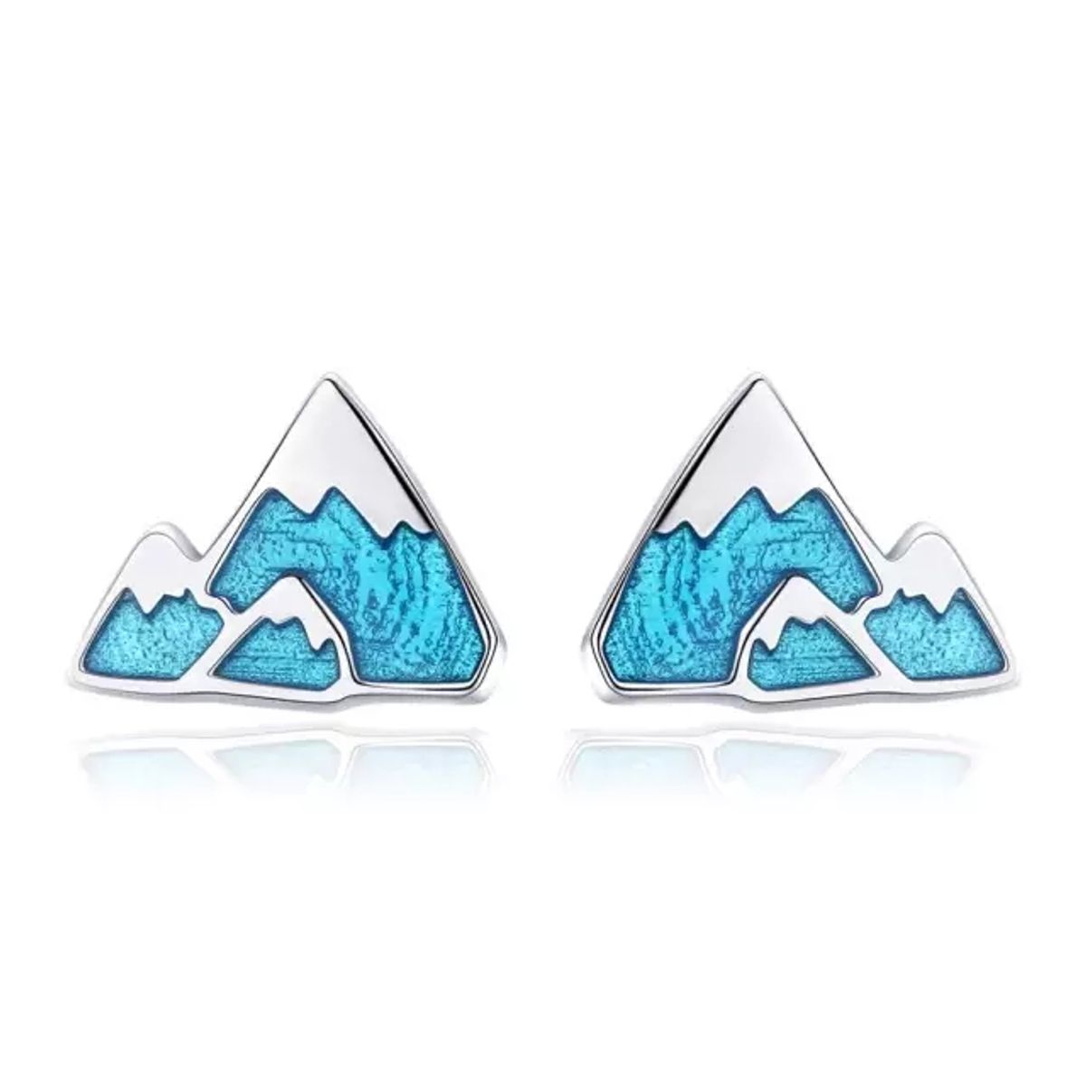 GENERICO - Aros mujer plata Montañas