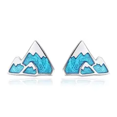 GENERICO - Aros mujer plata Montañas