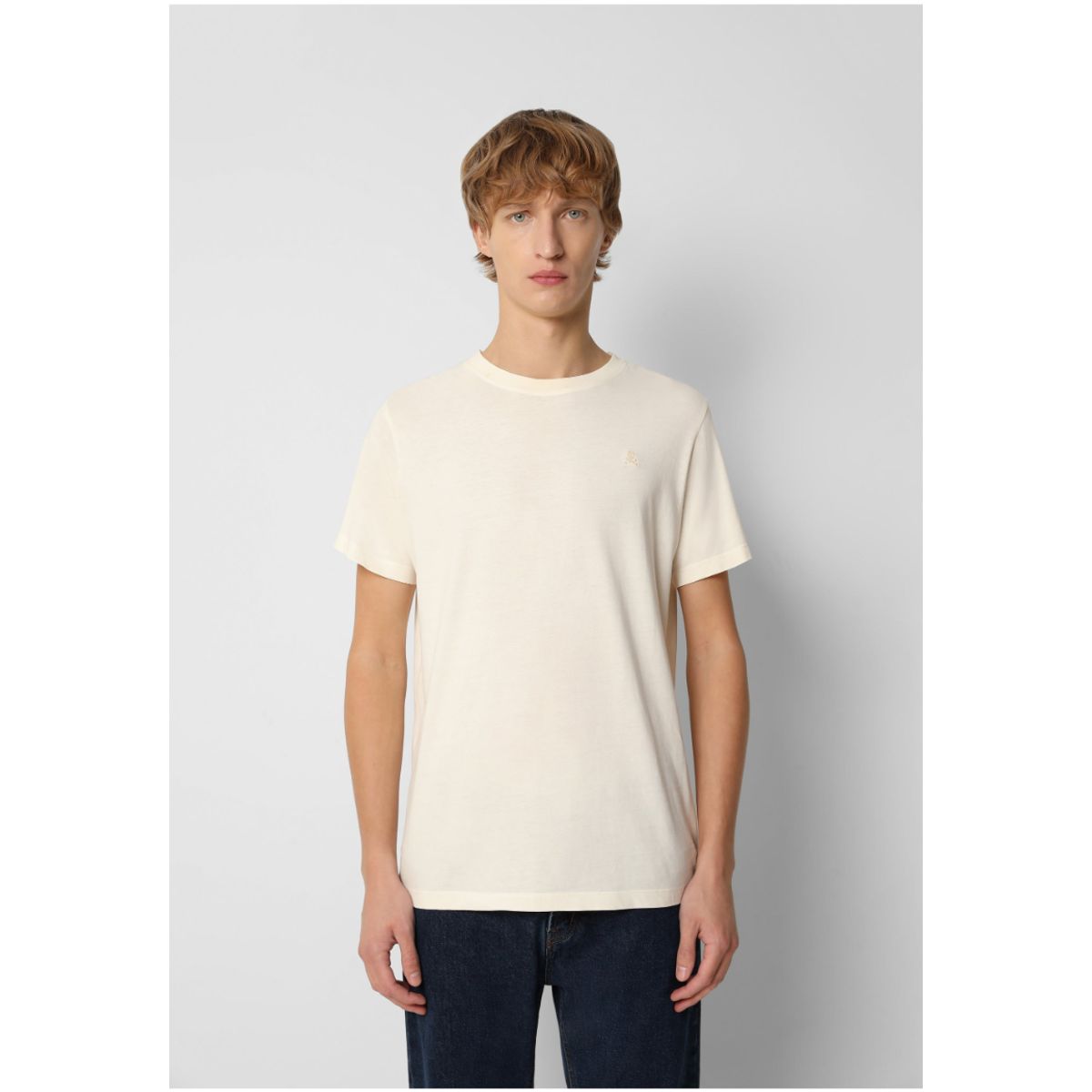 SCALPERS - Polera Básica Calavera Off White