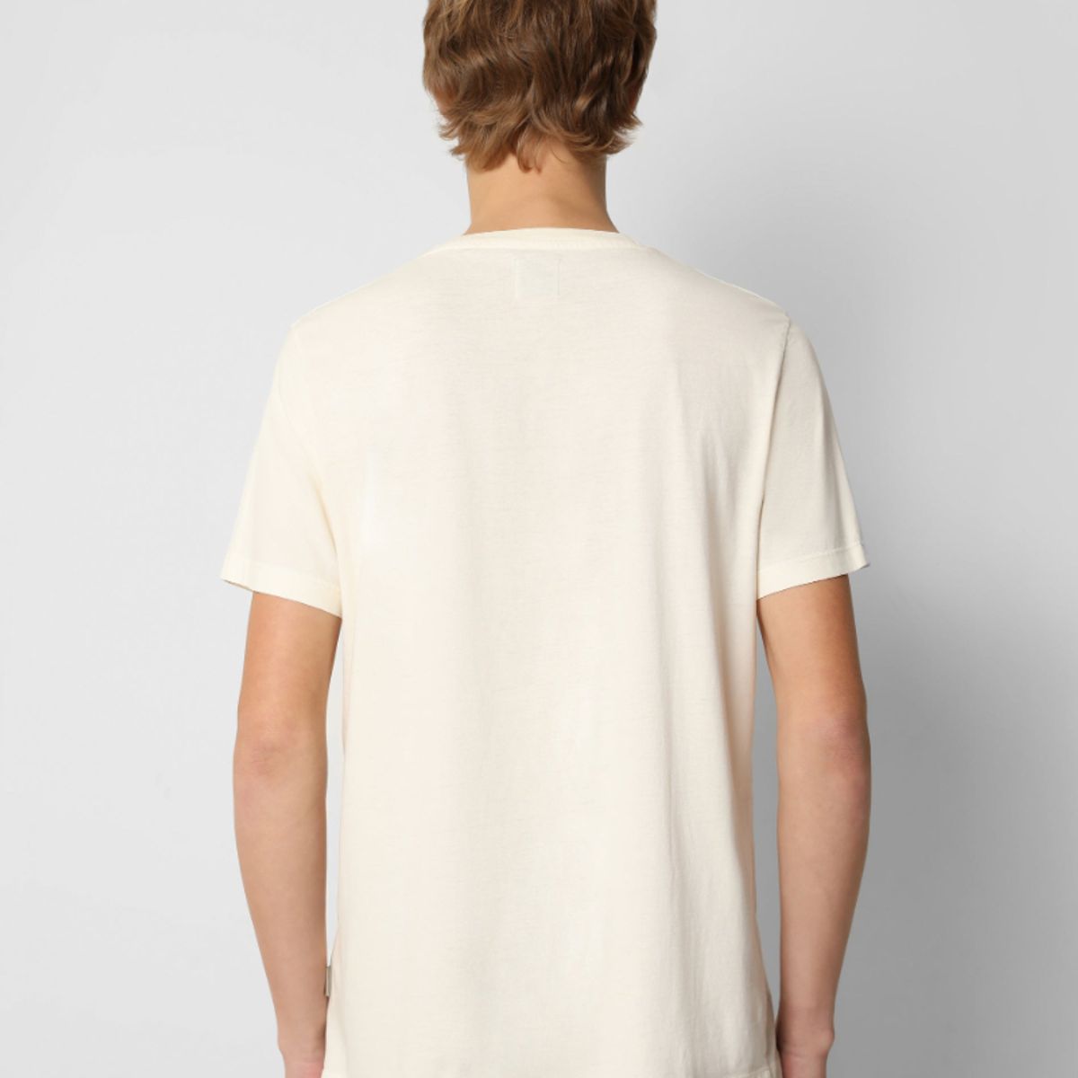 SCALPERS - Polera Básica Calavera Off White