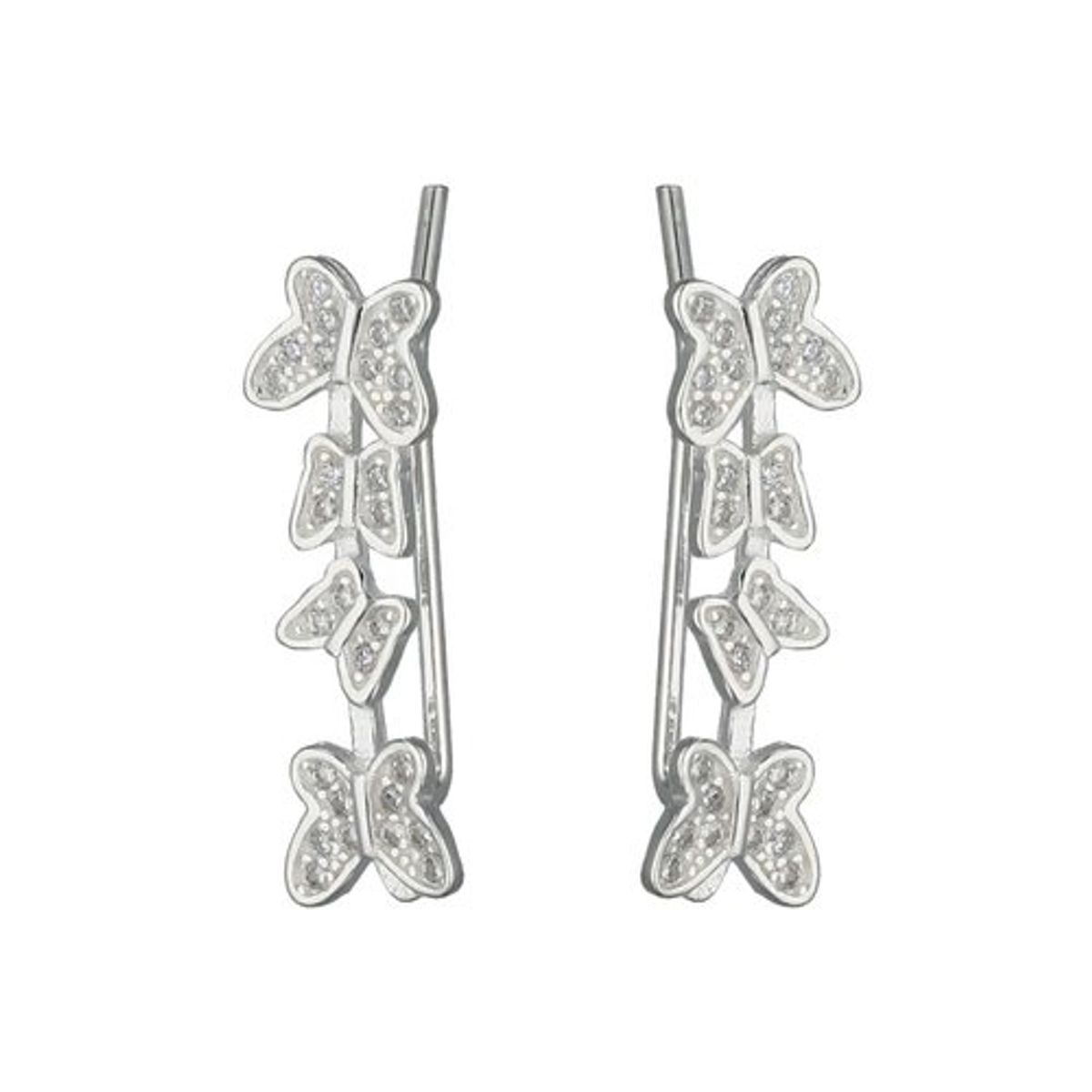 GENERICO - Aros Trepadores plata 925 mariposas
