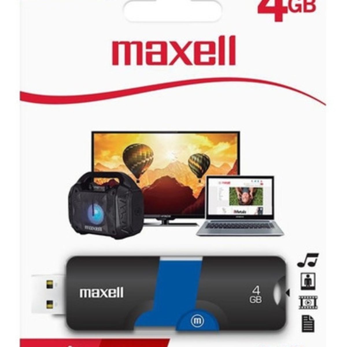 MAXELL - PENDRIVE MAXELL 4GB USB FLIX