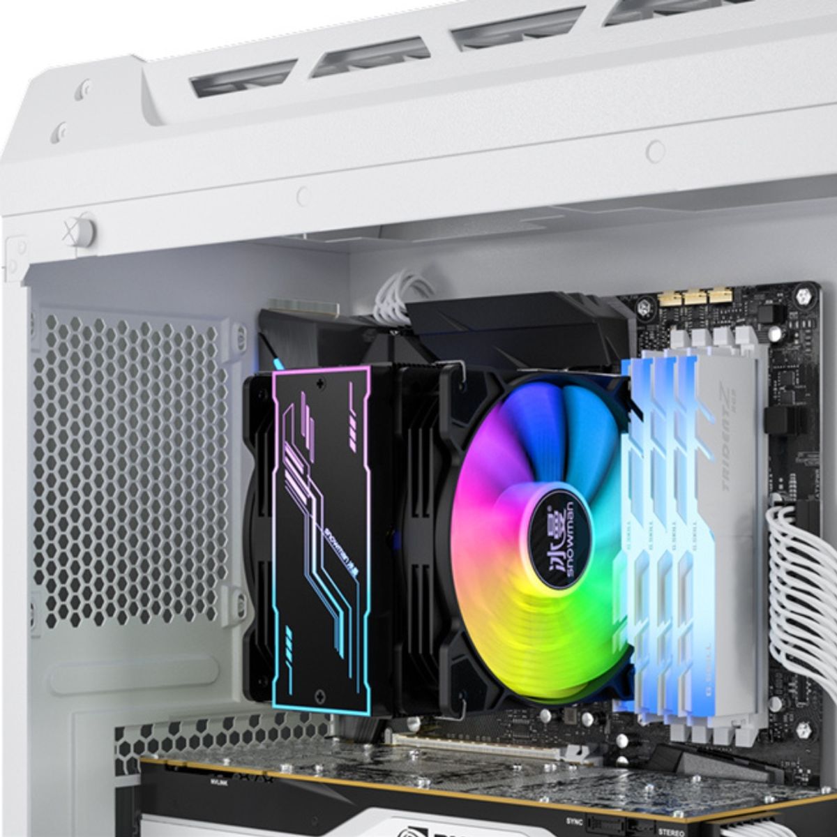 SNOWMAN - Disipador Cpu Argb Doble Ventilador Base De Cobre