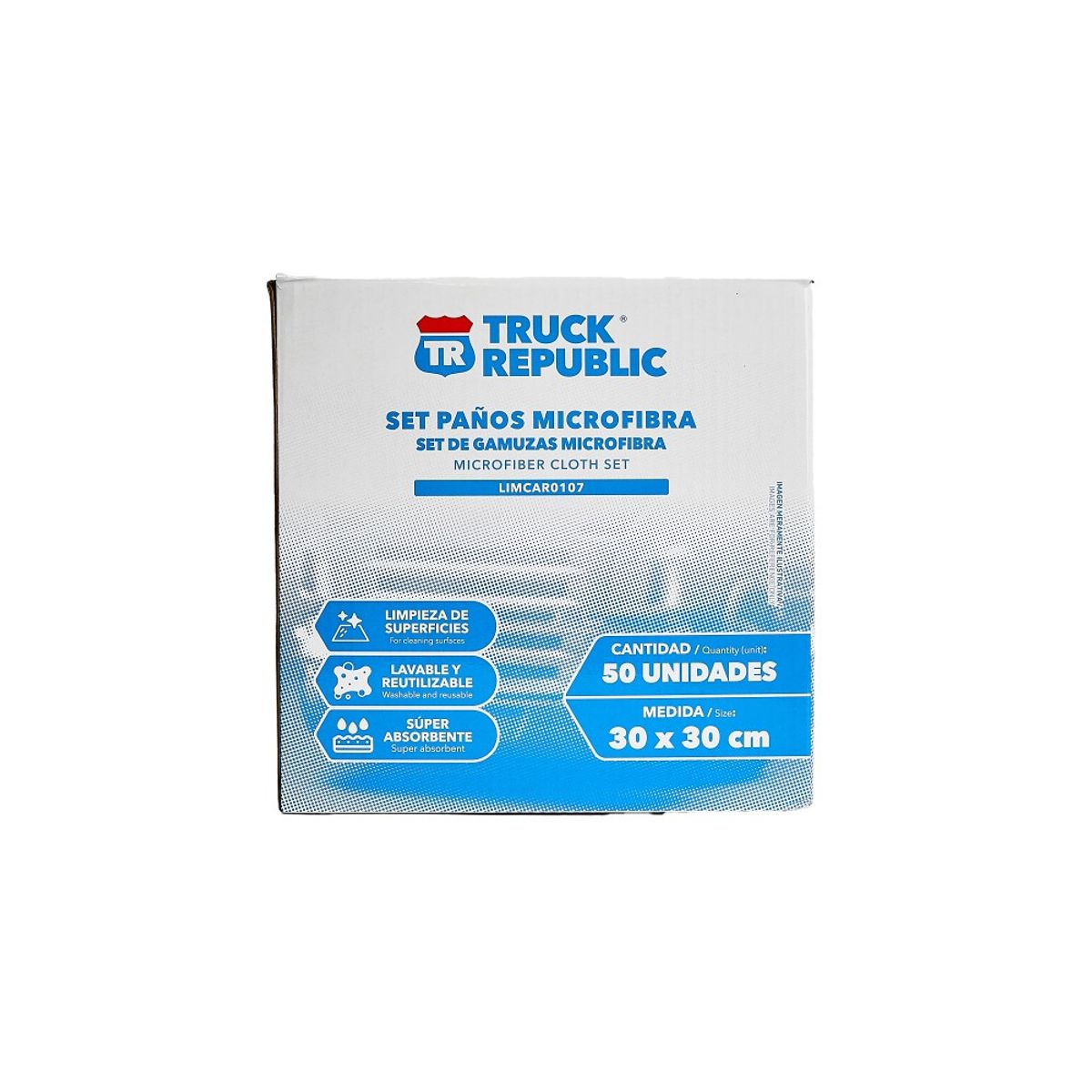 BLACKSMITH - Caja 50 Paños Microtejidos Blacksmith Blancos Para Vehiculos