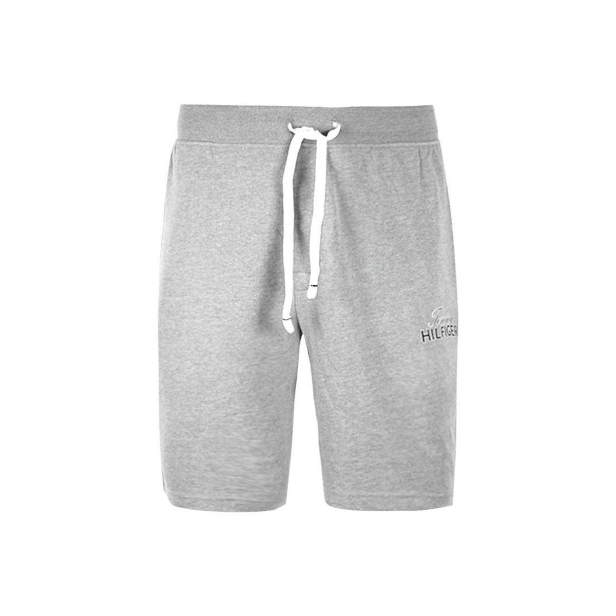 TOMMY HILFIGER - Pijama Pantalón Corto De Algodón Con Logo Gris Tommy Hilfiger