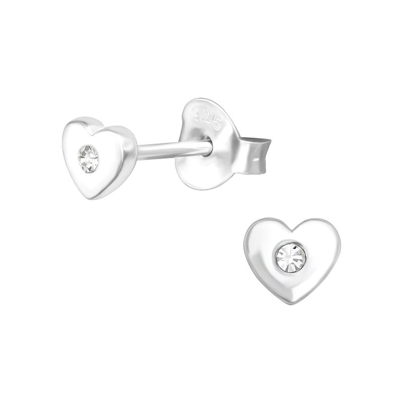 GENERICO - Aros mujer plata Mini corazon