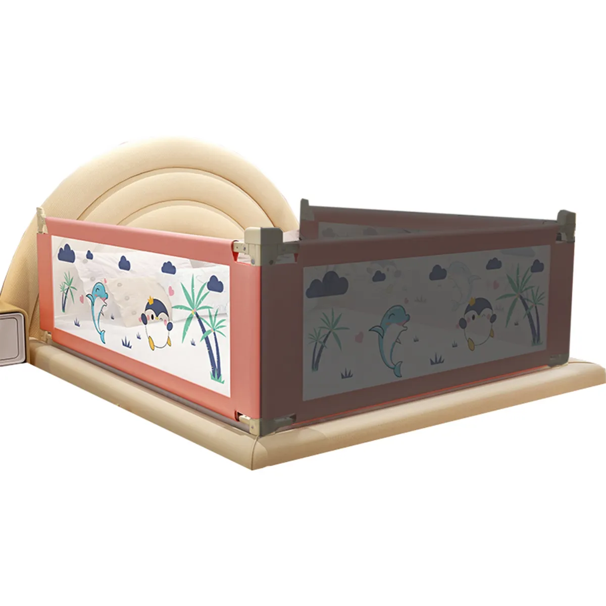 BABYLUNA - Baranda De Seguridad Para Camas Ajustable Fácil Apertura