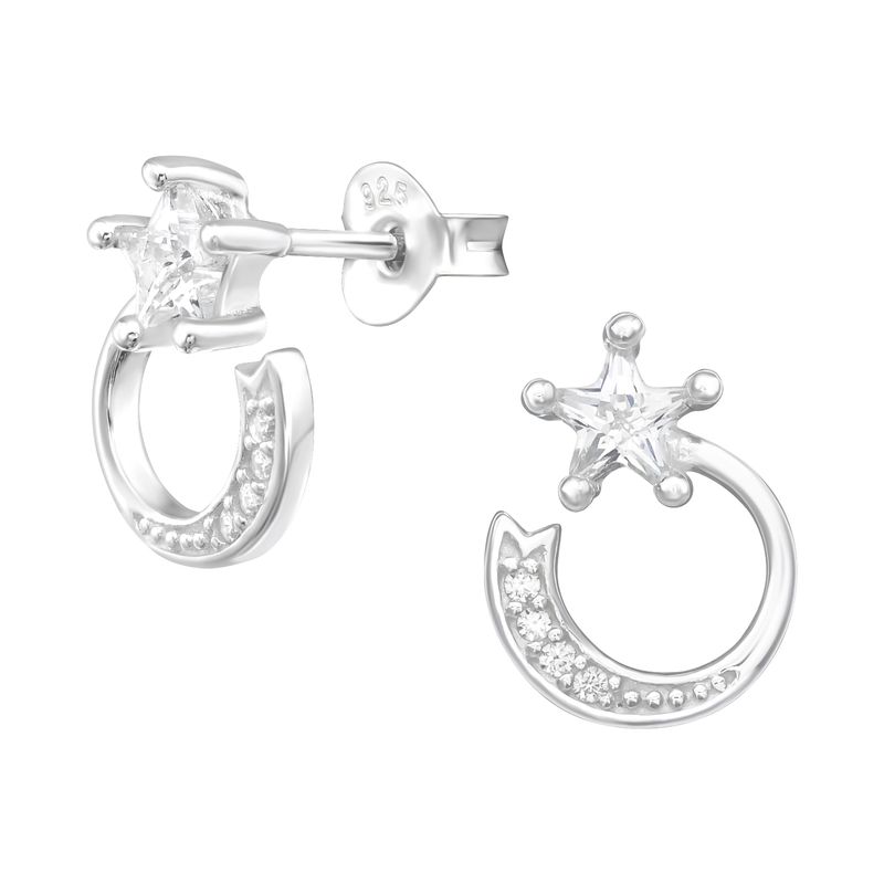 GENERICO - Aros mujer plata Aros Estrella