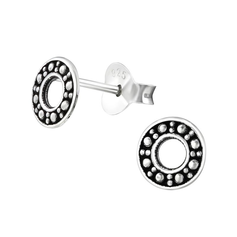 GENERICO - Aros mujer plata Circulo
